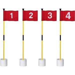Golf Flagstick Mini, Putting Green Flag for Yard, All 3 Feet, Double-Sided